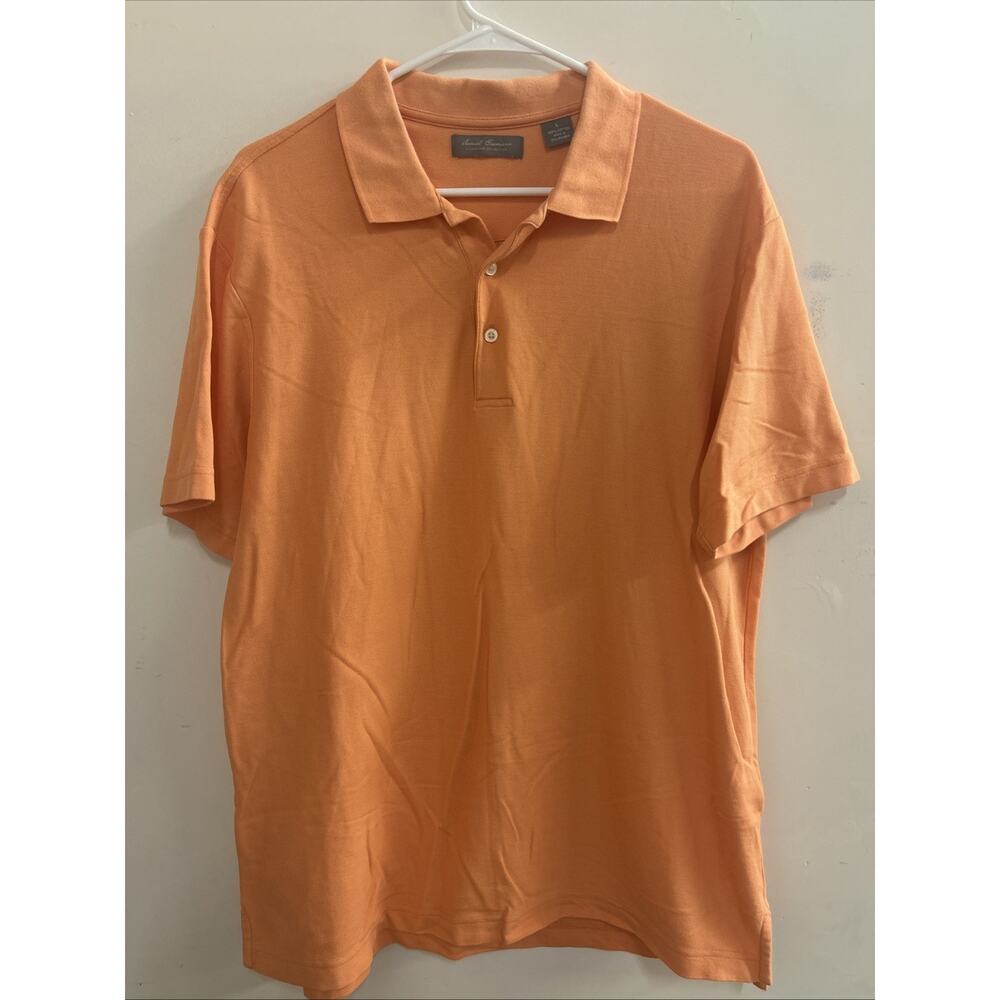 Daniel Cremieux Polo Golf Shirt Size Large Orange Color